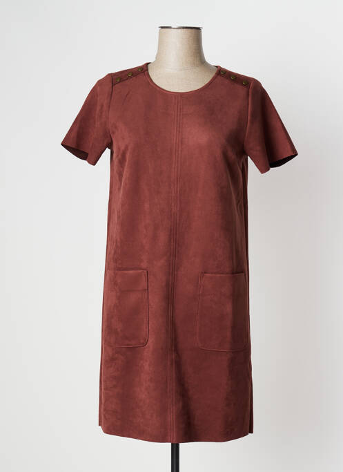 Rochie scurtă maro BONOBO femeie