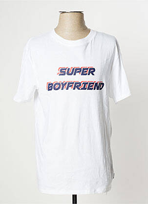 Tricou croială dreaptă mâneci scurte alb UNDIZ femeie