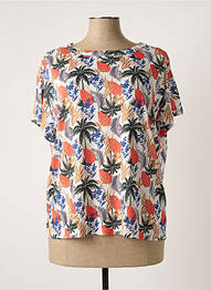 Top țesătură jersey mâneci scurte alb I.CODE (By IKKS) femme