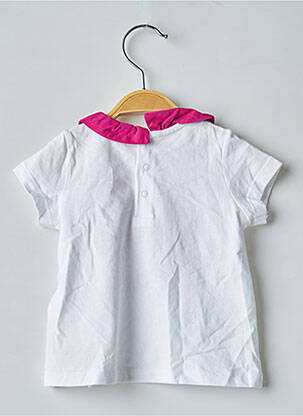 Tricou croială cambrată mâneci scurte alb DU PAREIL AU MÊME fată