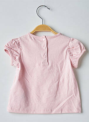 Tricou croială cambrată mâneci scurte roz DU PAREIL AU MÊME fată