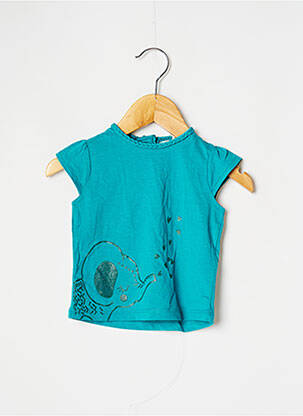 Tricou elasticitate mâneci scurte verde DPAM fată