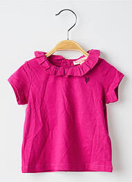 Tricou croială dreaptă mâneci scurte roz DU PAREIL AU MÊME fată