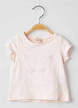 Tricou elasticitate mâneci scurte roz DU PAREIL AU MÊME fată