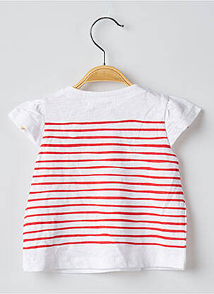 Tricou croială dreaptă mâneci scurte alb DU PAREIL AU MÊME fată