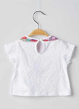 Tricou închidere cu nasturi la spate mâneci scurte alb DU PAREIL AU MÊME fată
