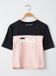 Tricou croială cambrată mâneci scurte roz FILA fille