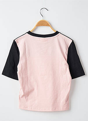 Tricou croială cambrată mâneci scurte roz FILA fată
