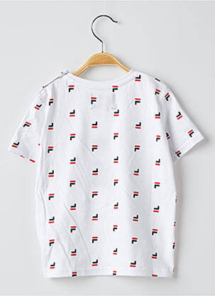 Tricou țesătură jersey mâneci scurte alb FILA băiat