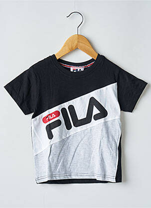 Tricou țesătură jersey mâneci scurte negru FILA băiat