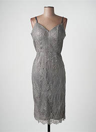 Rochie midi fără mâneci fără mâneci gri CHIC CHIC femeie