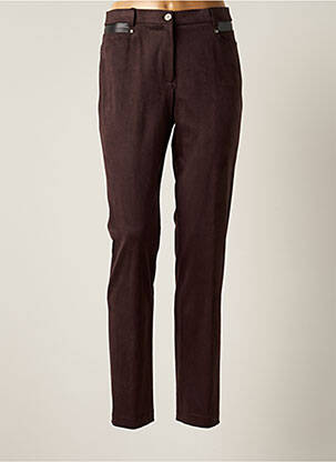 Pantalon slim maro CHRISTINE LAURE femeie