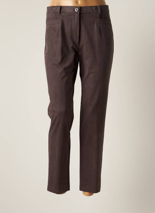 Pantalon slim maro CHRISTINE LAURE femeie