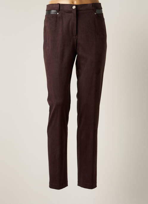 Pantalon slim maro CHRISTINE LAURE femeie