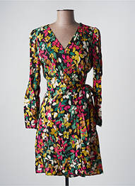 Rochie midi imprimeu floral mâneci lungi negru LA PETITE ETOILE femeie
