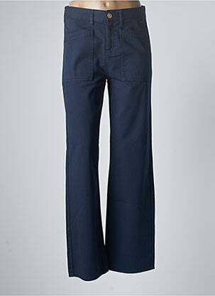 Pantalon larg albastru HAPPY femeie