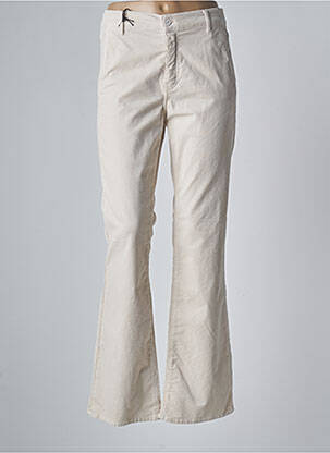 Pantalon evazat bej HAPPY femeie