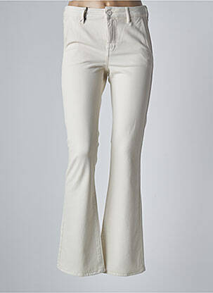 Pantalon evazat bej HAPPY femeie