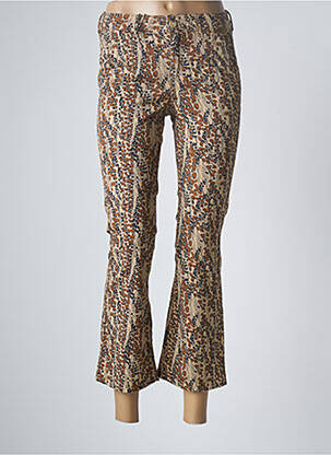 Pantalon 7/8 elasticitate mărime normală bej HAPPY femeie