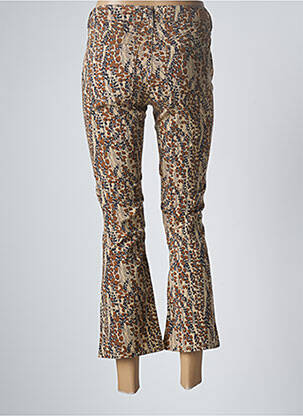 Pantalon 7/8 elasticitate mărime normală bej HAPPY femeie