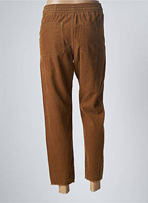 Pantalon 7/8 talie înaltă talie înaltă maro HAPPY femeie