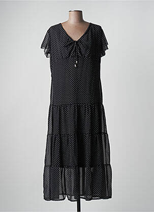 Rochie lungă mâneci scurte mâneci scurte negru FRED SABATIER femeie