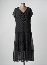 Rochie lungă mâneci scurte mâneci scurte negru FRED SABATIER femme