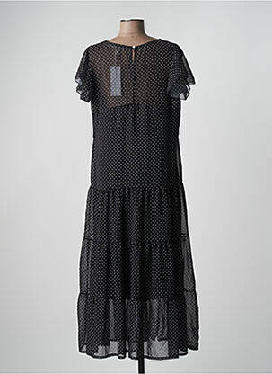 Rochie lungă mâneci scurte mâneci scurte negru FRED SABATIER femeie