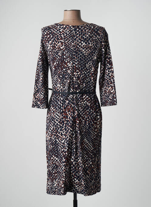 Rochie midi închidere cu fermoar la spate mâneci 3/4 albastru OLSEN femme