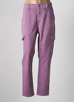 Pantalon cargo țesătură poplin mărime normală violet STREET ONE femeie