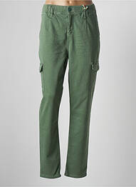 Pantalon cargo talie elastică mărime normală verde STREET ONE femeie