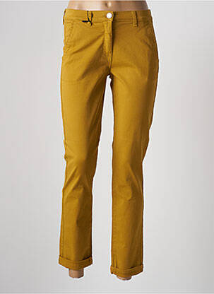 Pantalon slim elasticitate galben EAST DRIVE femeie