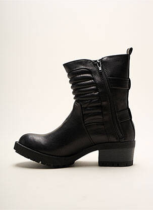 Botine/ghete material neted toc de 4 la 6 cm negru MTNG femeie