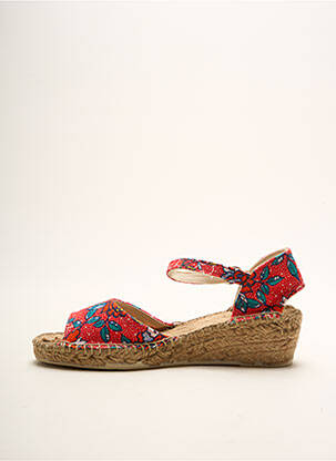 Espadrile țesătură pânză toc de 4 la 6 cm roșu LA FIANCEE DU MEKONG femeie