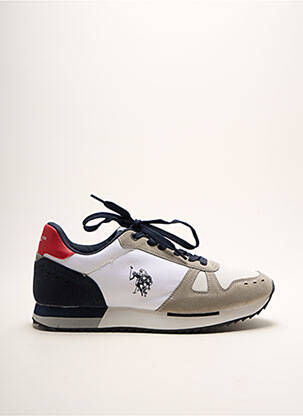 Adidași inserții vârf rotund alb U.S. POLO ASSN bărbat