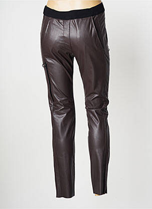 Pantalon slim talie elastică mărime normală maro ZERRES femeie