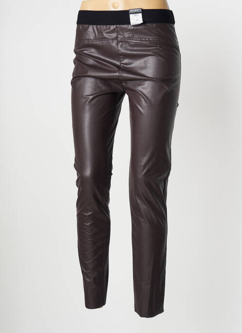 Pantalon slim maro ZERRES femeie