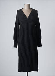Rochie pulover guler în v mâneci lungi negru SOAKED femme