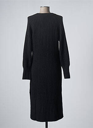 Rochie pulover guler în v mâneci lungi negru SOAKED femeie