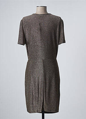 Rochie midi mâneci scurte mâneci scurte bej LA PETITE ETOILE femeie