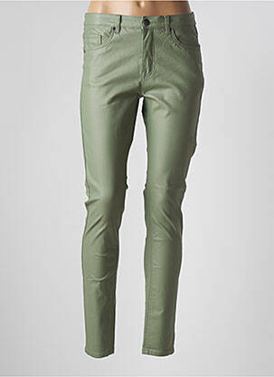 Pantalon slim țesătură acoperită mărime normală verde B.YOUNG femeie
