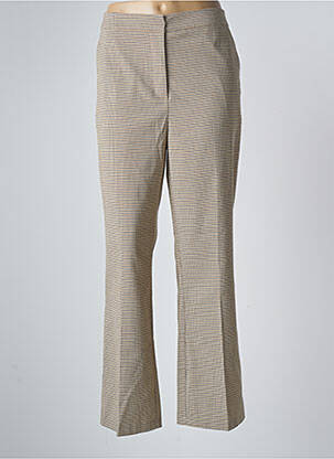 Pantalon drept țesătură poplin talie înaltă bej B.YOUNG femeie