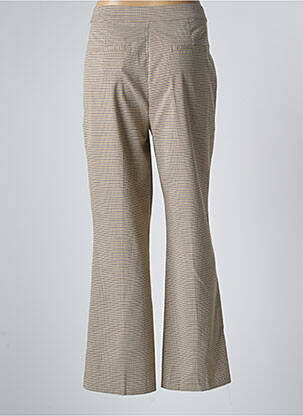 Pantalon drept țesătură poplin talie înaltă bej B.YOUNG femeie