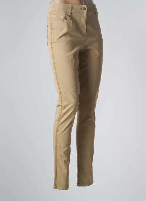 Pantalon slim bej PAUSE CAFE femeie