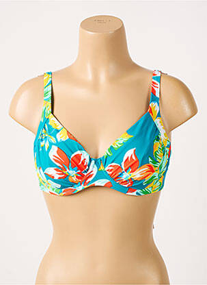 Sutien de costum de baie elasticitate sutien cupe întregi cu decolteu înalt verde BELCOR femeie