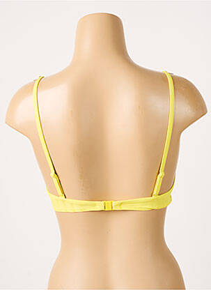Sutien de costum de baie elasticitate top sutien push-up galben CHERRY BEACH femeie