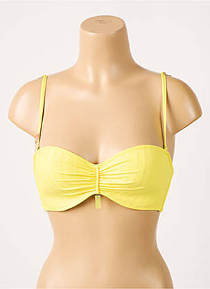 Sutien de costum de baie elasticitate top sutien modelat galben CHERRY BEACH femeie