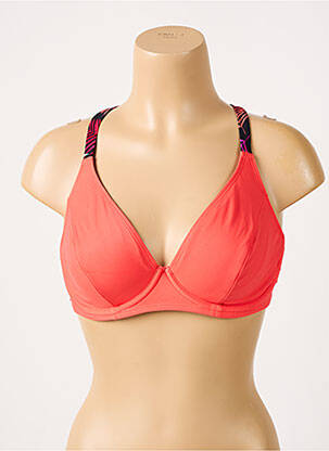 Sutien de costum de baie elasticitate sutien cupe întregi cu decolteu înalt portocalie BESTFORM femeie