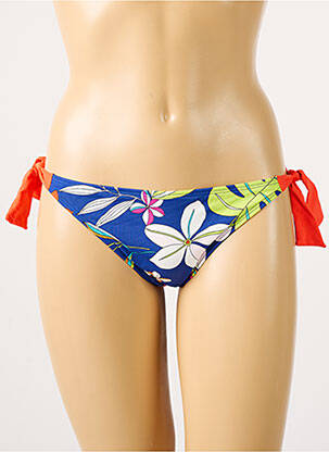 Chiloți de baie microfibre bikini albastru CHERRY BEACH femeie