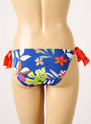 Chiloți de baie microfibre bikini albastru CHERRY BEACH femeie